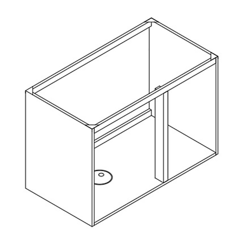 ATM-中柱無背板水槽底櫃(4CM前橫桿)